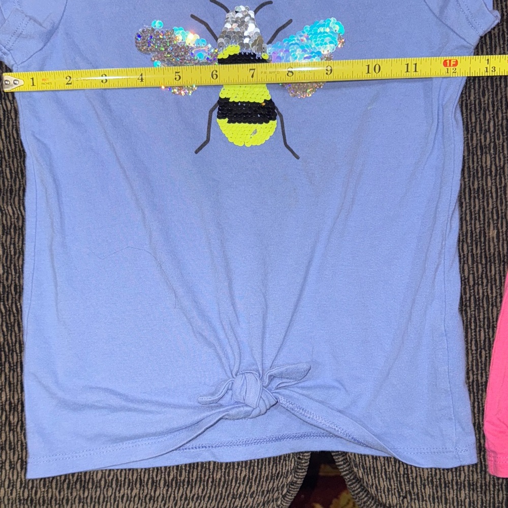 2 Shirts! Cat & Jack Blue shirt 6x size and Sonoma Pink Graphic Tee 7. - Picture 7 of 11